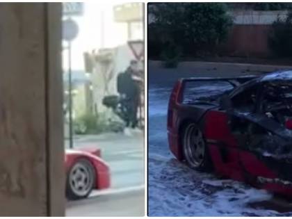 Brucia una Ferrari F40 nel centro del Principato di Monaco